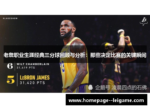 老詹职业生涯经典三分球回顾与分析：那些决定比赛的关键瞬间