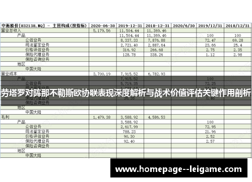 劳塔罗对阵那不勒斯欧协联表现深度解析与战术价值评估关键作用剖析